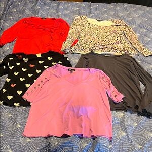 Bundle of 5 long/mid sleeve blouses